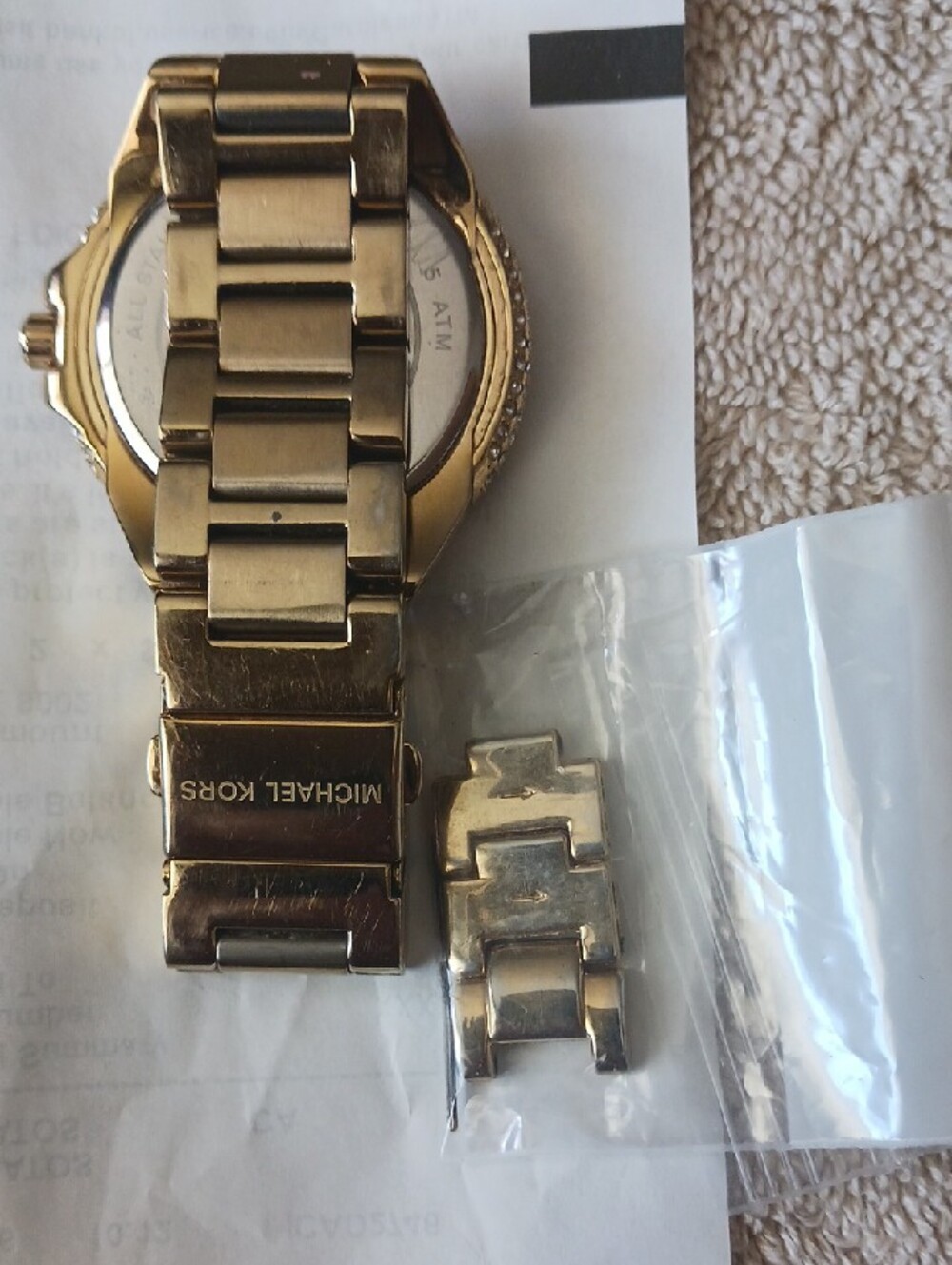 Michael Kors Gold Crystal-Accented Bracelet Watch - Picture 2 of 2